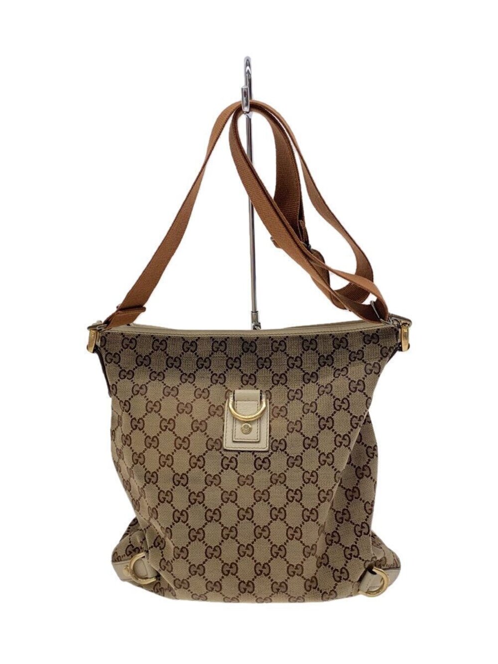 Gucci Abbey Ring Crossbody Bag GG canvas leather